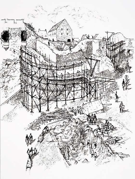 the construction of the Half Moon Battery, Edinburgh Castle